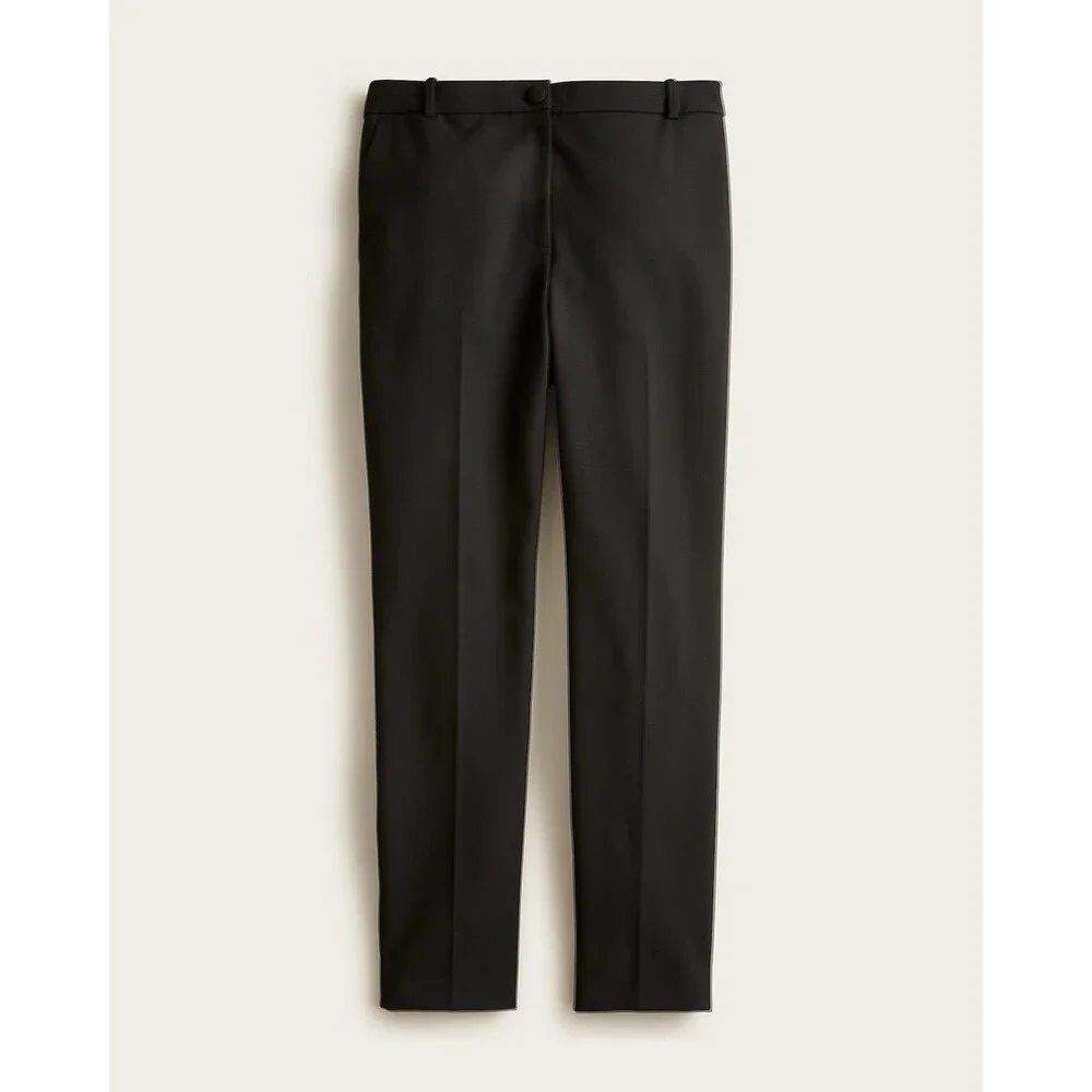 NEW J.Crew High Rise Cameron in Black Four Season Stretch Pants Size 8P Office